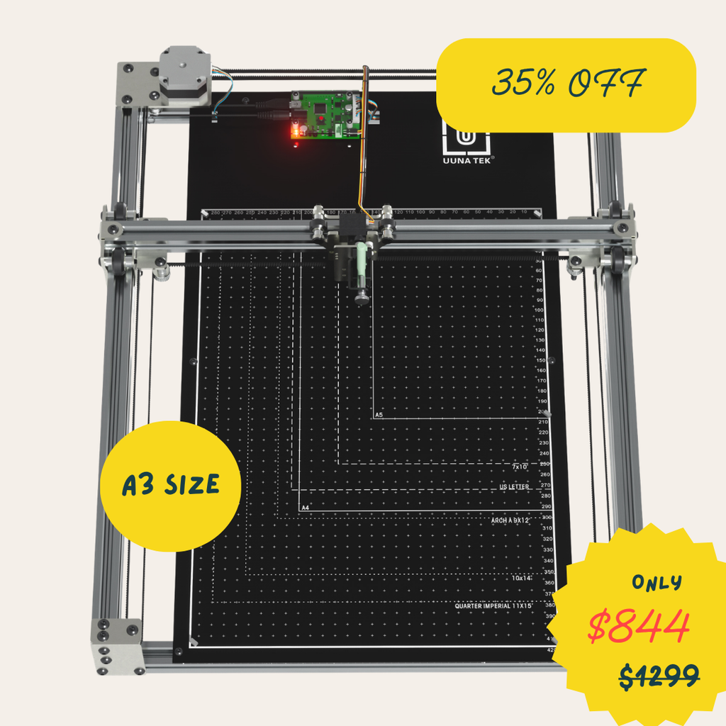 iDraw H SE Pen Plotter Preassemblato A3/A2 Robot da Disegno per Arte Generativa e Lavori Creativi ad Alta Precisione