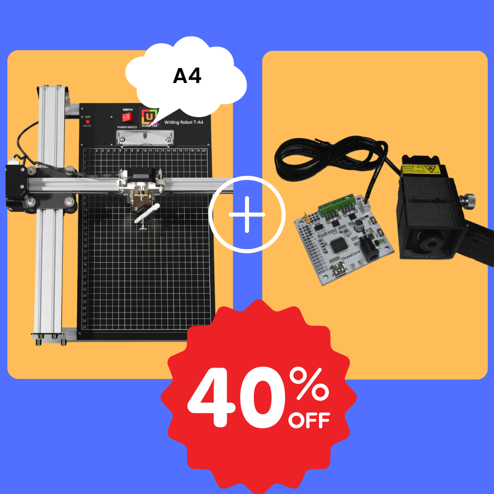 iDraw 2.0 Plotter a penna A4 + Testa laser da 2,5W Bundle