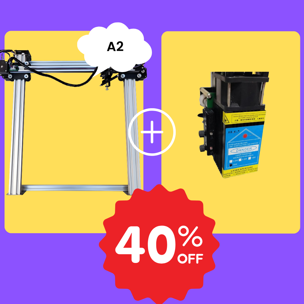 iDraw H Plotter a penna A2 + Testa laser da 10W Bundle