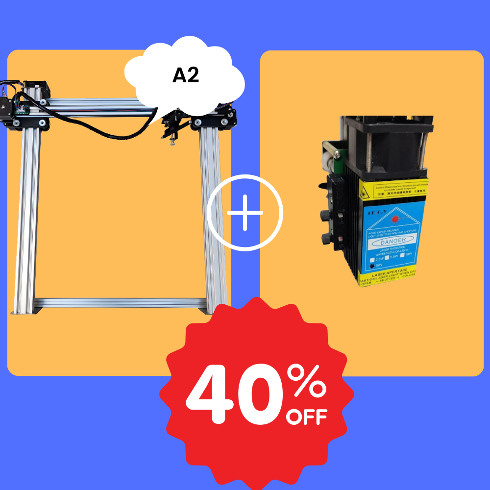 iDraw H Plotter a penna A2 + Testa laser da 10W Bundle