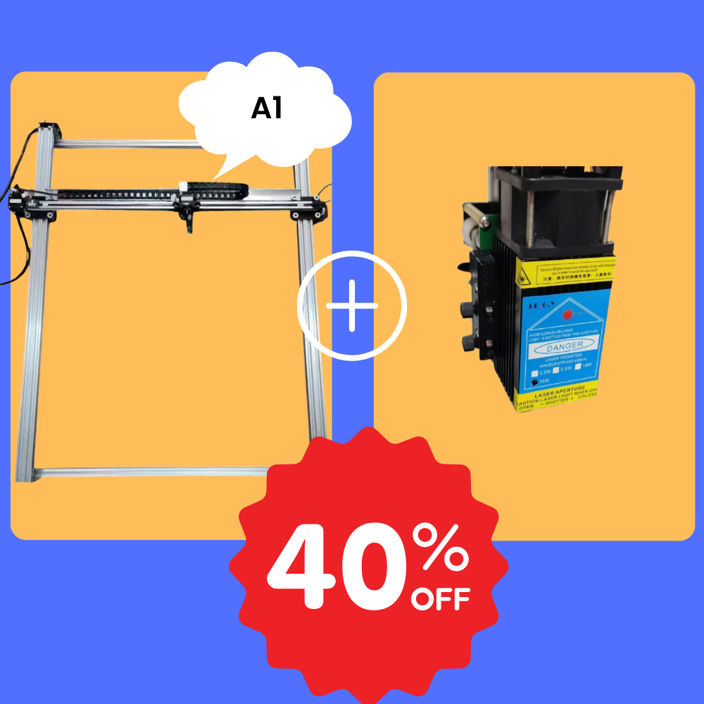 iDraw H Plotter a penna A1 + Testa laser da 15W Bundle
