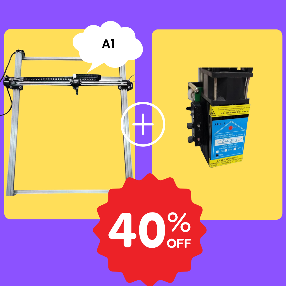 iDraw H Plotter a penna A1 + Testa laser da 15W Bundle