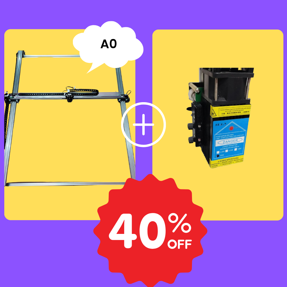 iDraw H Plotter a penna A0 + Testa laser da 15W Bundle