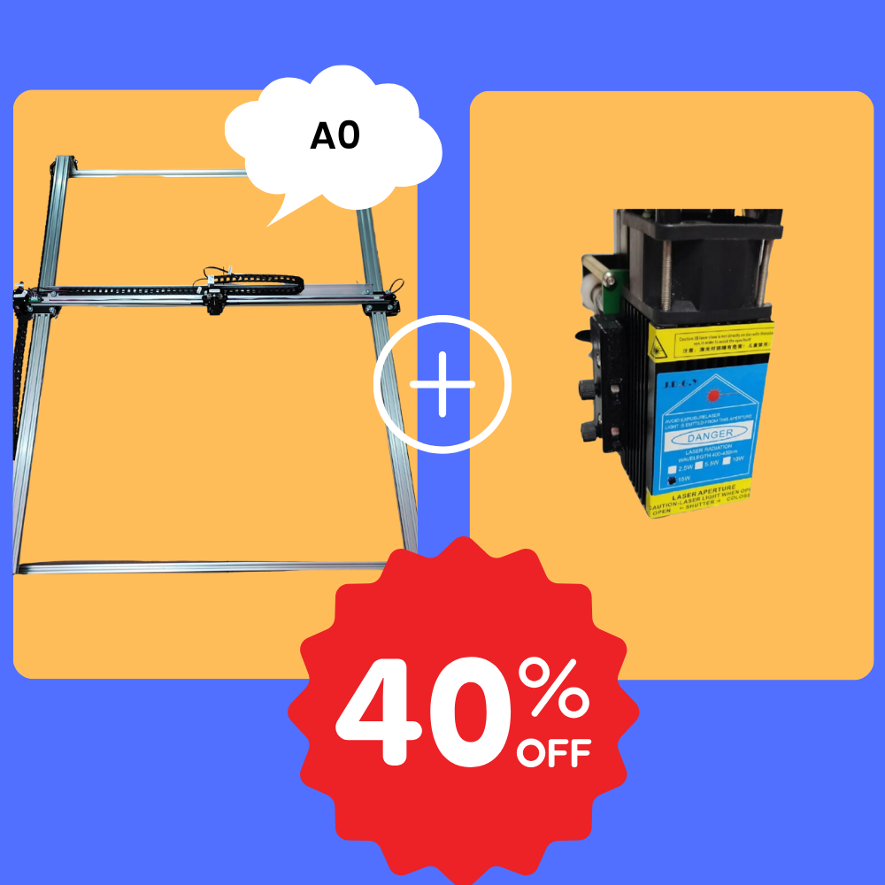 iDraw H Plotter a penna A0 + Testa laser da 15W Bundle